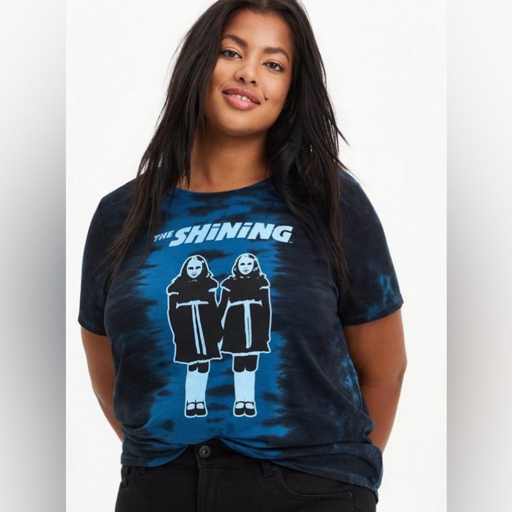 Torrid Classic Fit Crew Tee - The Shining Twins Tie Dye Blue & Black